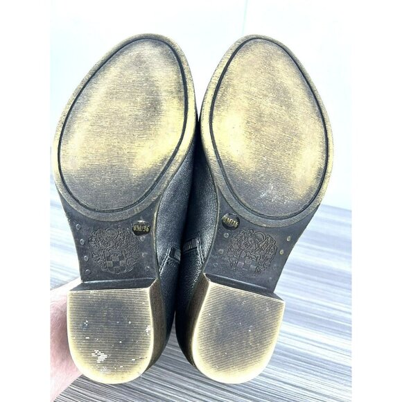 Vince Camuto Women Bootie Size 6 Bristin Low Heel Leather Bootie Exposed Zipper - Picture 9 of 10